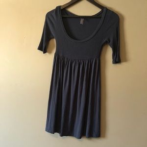 Cotton Long Sleeve Blue Dress